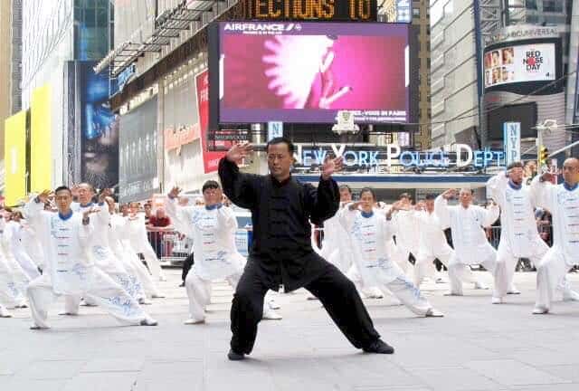 Master Ren Guangyi in Times Square